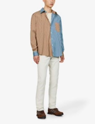 Frame Mens Milk Beige L'homme Slim-fit Slim-leg Stretch-woven Trousers In Milk Beige