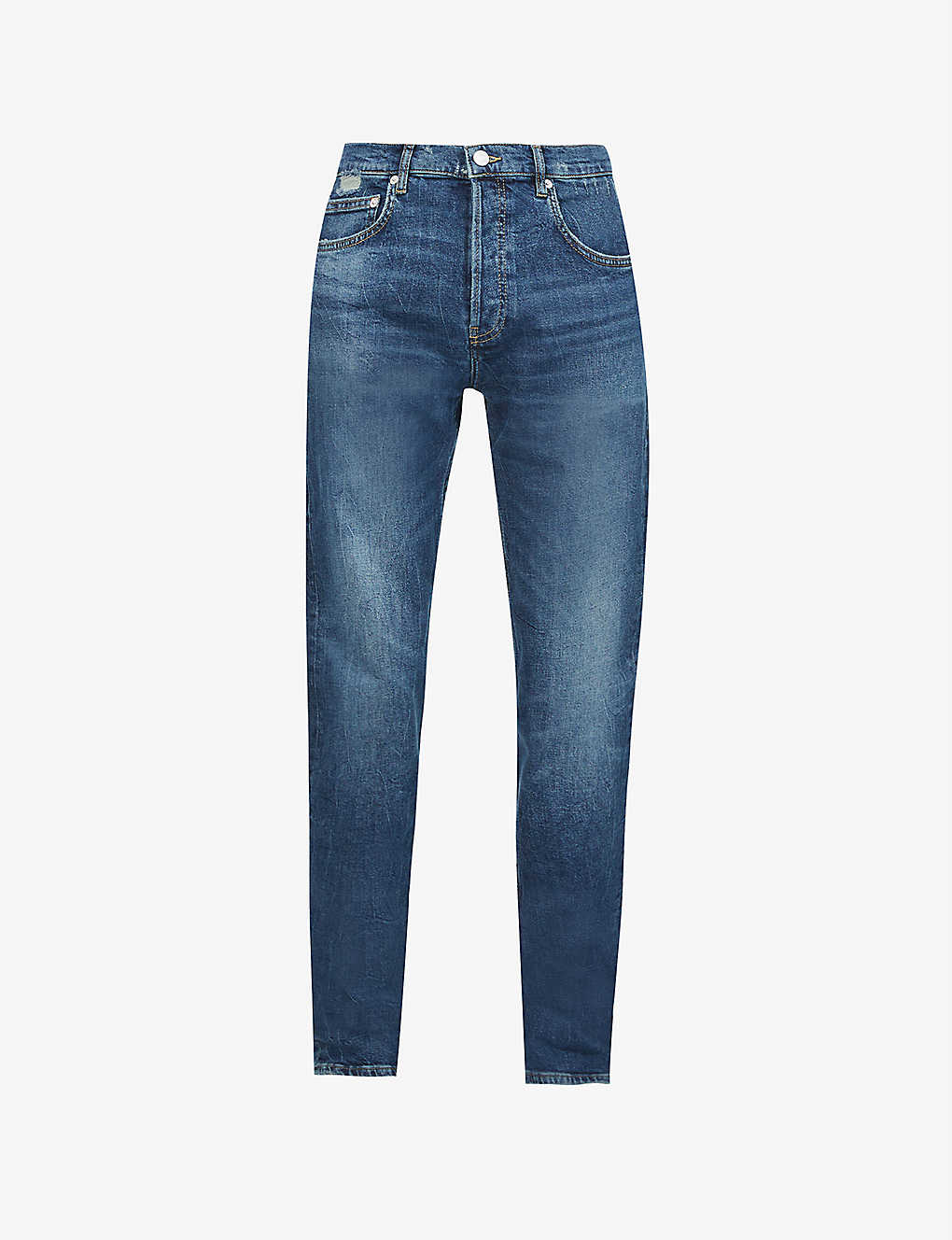 Selfridges & Co Men Clothing Jeans Straight Jeans Standard faded-wash standard-fit stretch-denim jeans 
