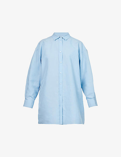 TOTEME: Logo-embroidered woven shirt
