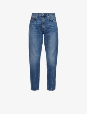 TOTEME: Twisted Seam high-rise straight-leg organic-denim jeans