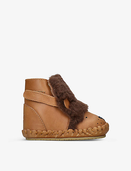DONSJE: Kapi Leo leather boots 6-12 months