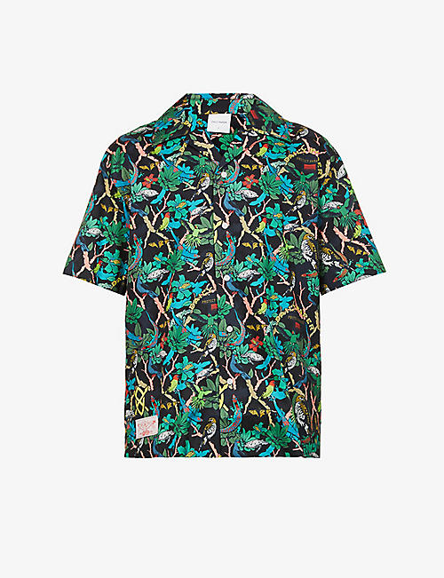 DAILY PAPER: Povan paradise-print relaxed-fit cotton-poplin shirt