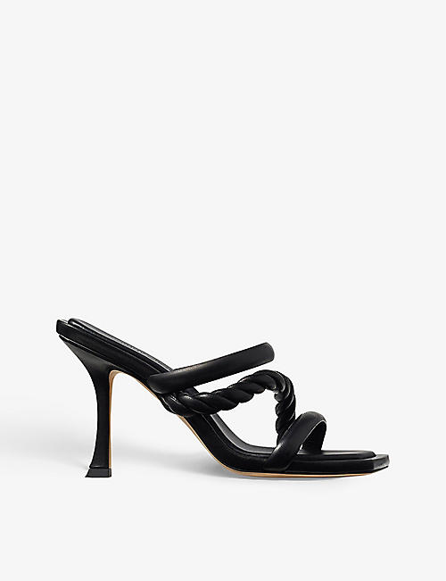 JIMMY CHOO: Diosa 90 leather heeled sandals