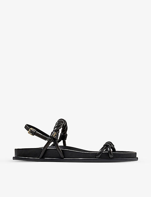 JIMMY CHOO: Diosa braided-strap leather sandals