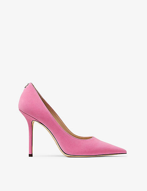 JIMMY CHOO: Love pointed-toe suede court shoes