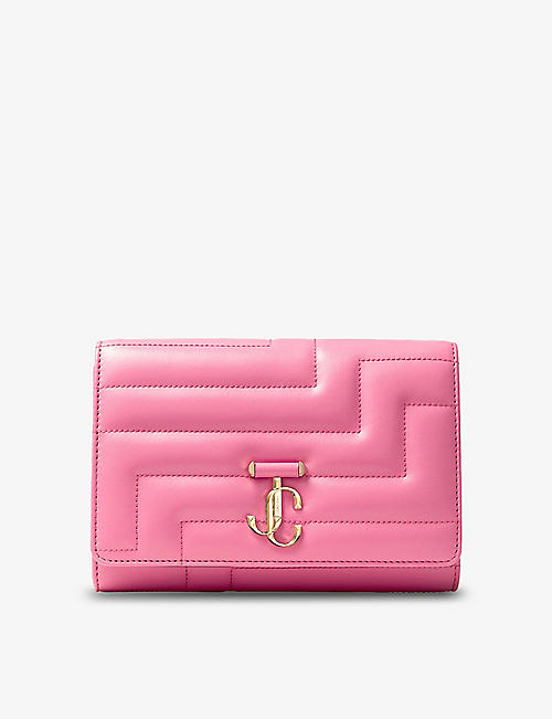 JIMMY CHOO: Varenne Avenue quilted leather clutch bag