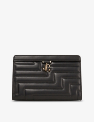 JIMMY CHOO: Avenue quilted leather pouch