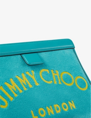 JIMMY CHOO Varenne towelling clutch bag