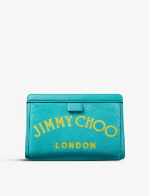 JIMMY CHOO Varenne towelling clutch bag