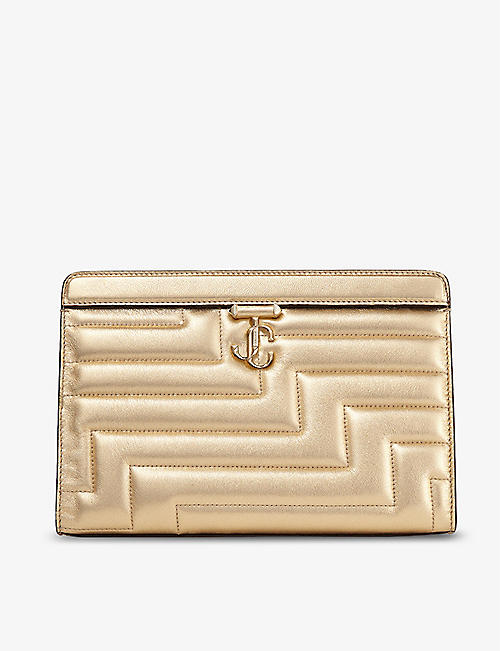 JIMMY CHOO: Avenue quilted leather pouch