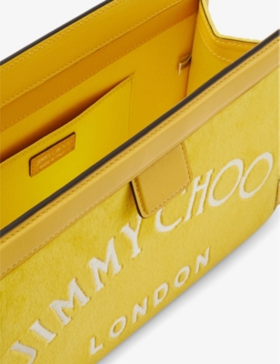 JIMMY CHOO Varenne towelling clutch bag