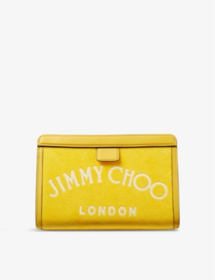 JIMMY CHOO Varenne towelling clutch bag