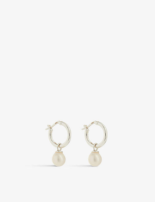 HATTON LABS: Pearl sterling-silver earrings