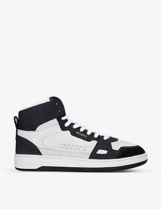 AXEL ARIGATO: Dice Hi high-top leather and suede trainers