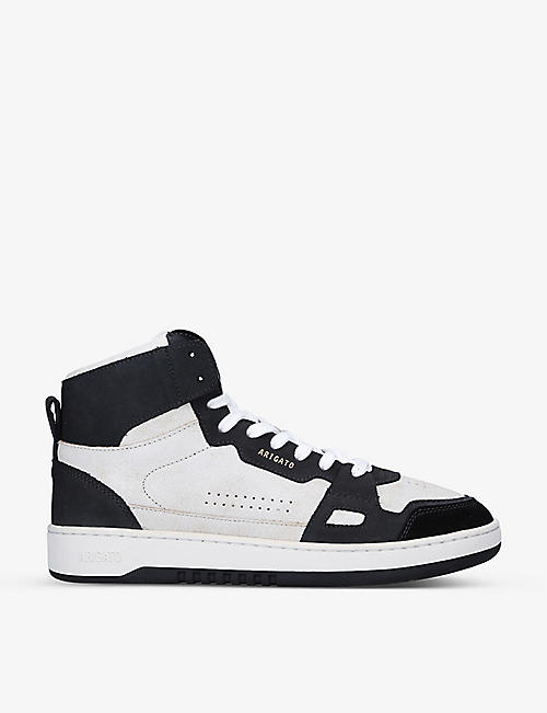 AXEL ARIGATO: Dice Hi high-top leather and suede trainers