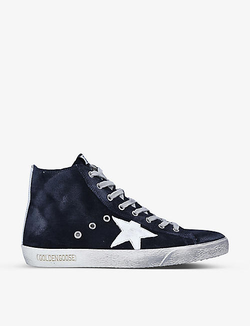 GOLDEN GOOSE: Francy star-motif leather high-top trainers