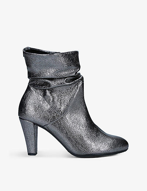 CARVELA COMFORT: Rita metallic faux-leather ankle boots