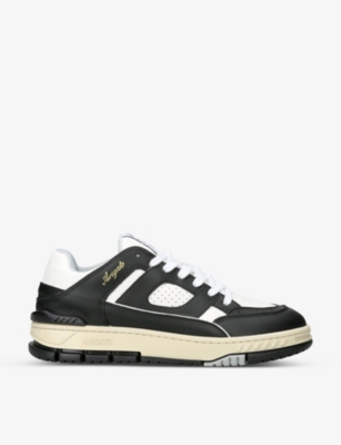 Shop Axel Arigato Mens Black Area Low-top Leather Trainers