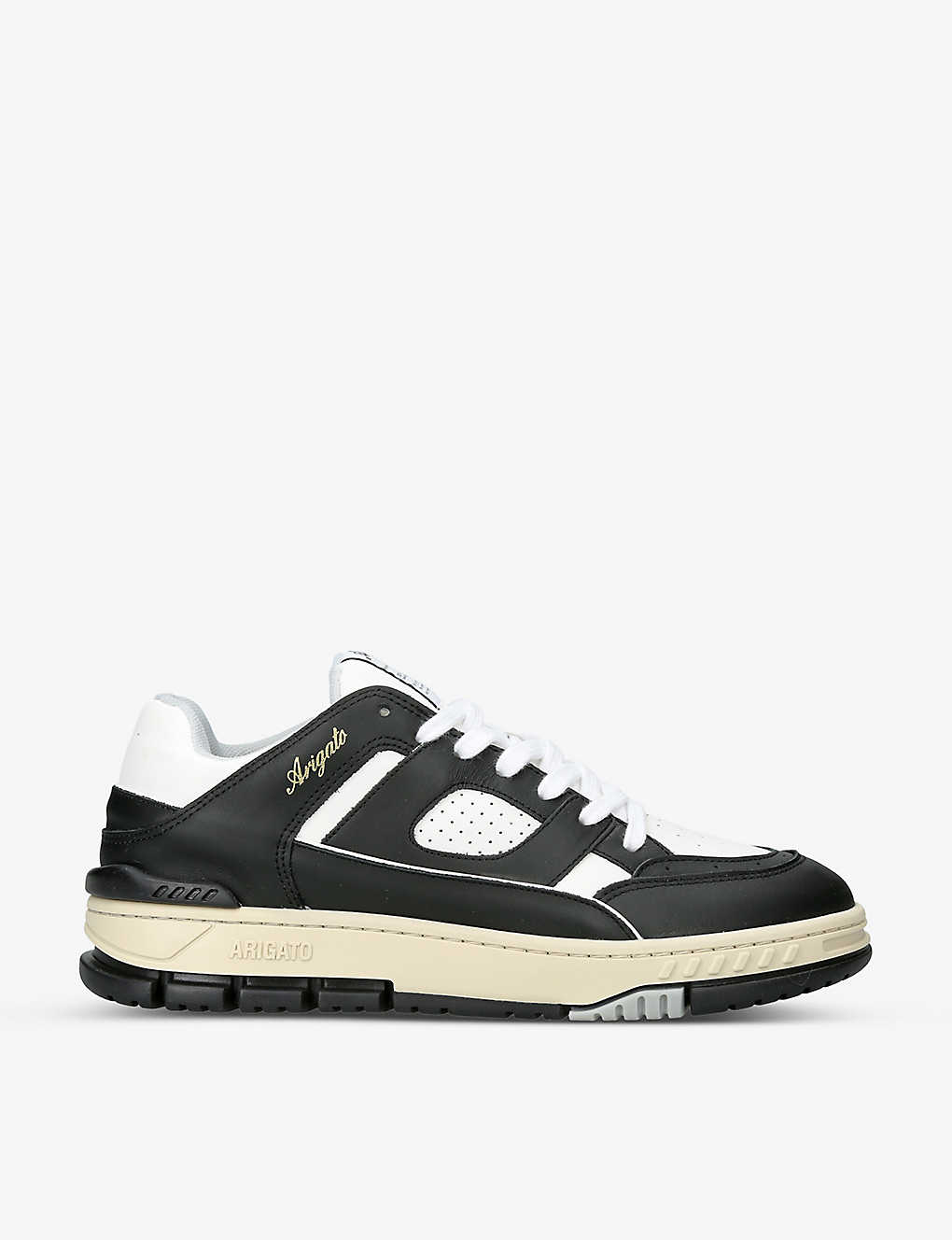 Shop Axel Arigato Area Low-top Leather Trainers In Black