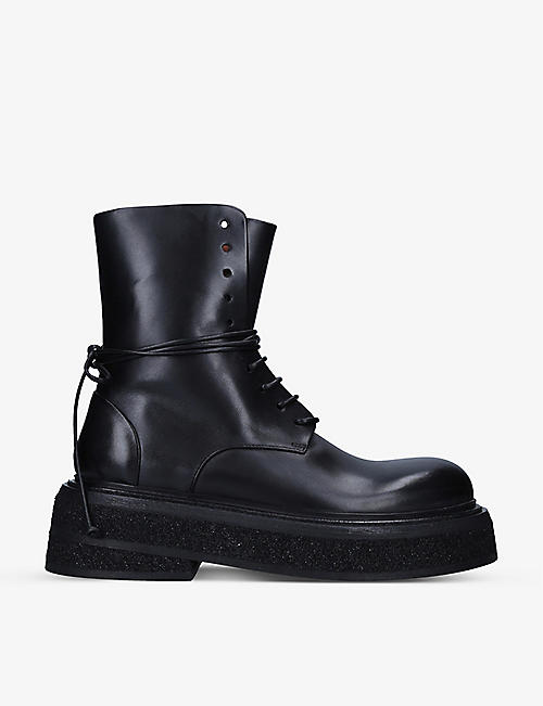 MARSELL: Zuccone lace-up leather ankle boots