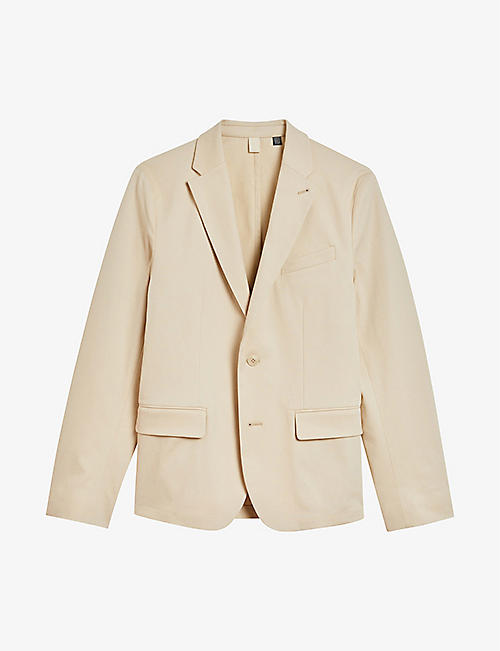 TED BAKER: Pensby single-breasted stretch-cotton blazer
