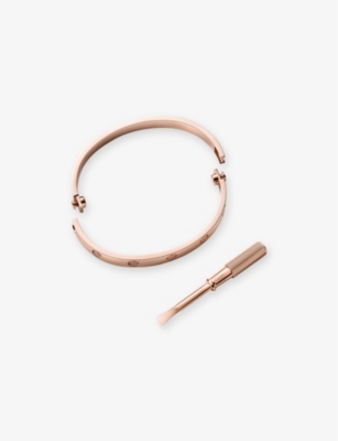 Shop Cartier Womens Rose Gold Love 18ct Rose-gold Bracelet