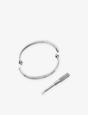 CARTIER: LOVE Classic 18ct White-Gold And 0.42ct Diamond Bracelet