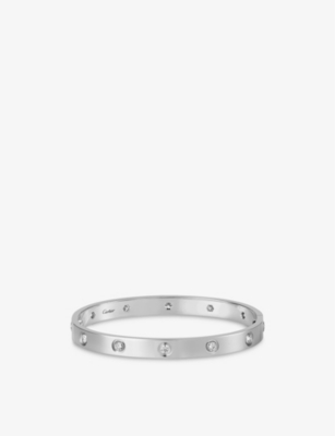 Cartier Love 18ct White Gold Bracelet Selfridges Com