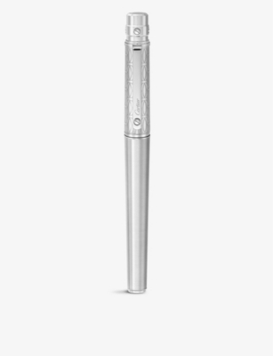 CARTIER: Santos de Cartier large palladium-finished stainless-steel rollerball pen