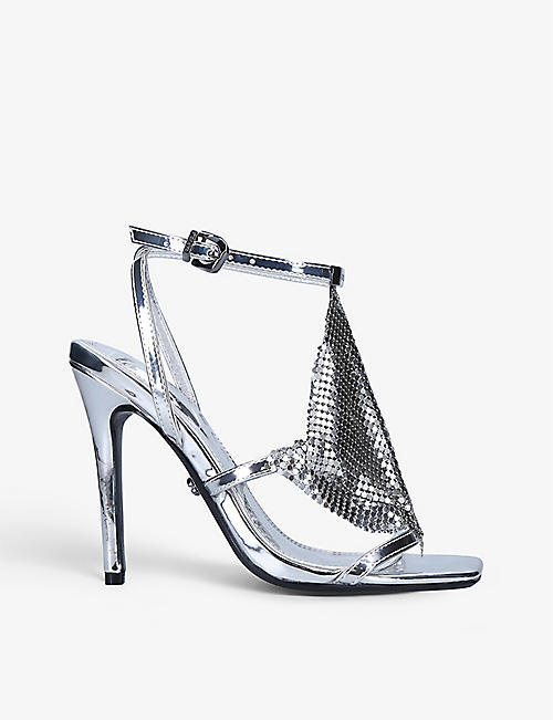 CARVELA: Armour chainmail faux-leather sandals