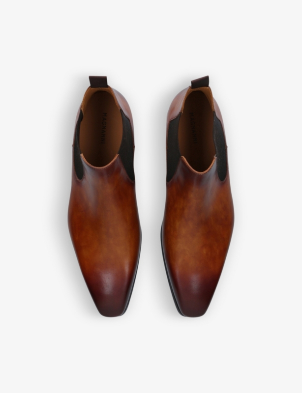 Shaw leather Chelsea boots