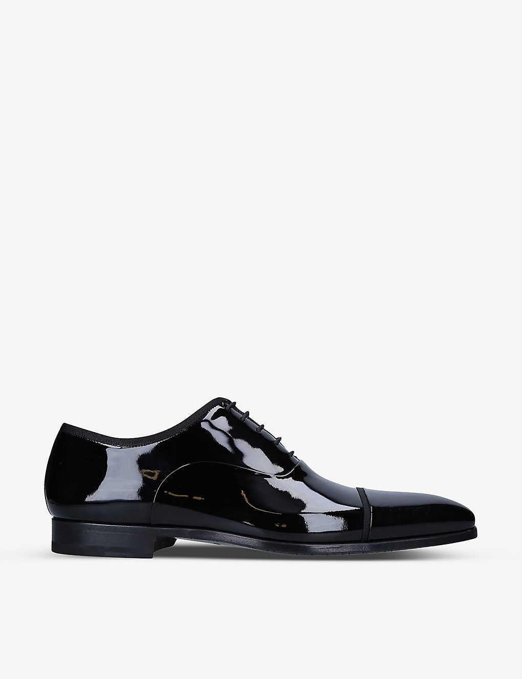 Shop Magnanni Men's Black Jadiel Patent-leather Oxford Shoes