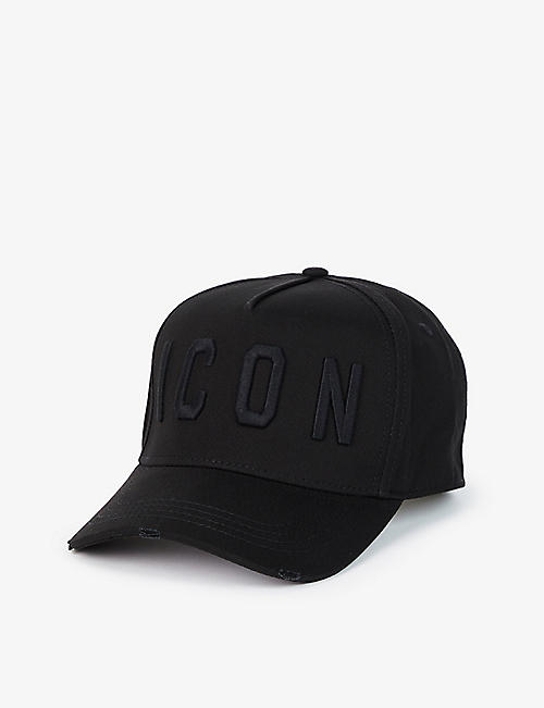 Selfridges & Co Men Accessories Headwear Caps Logo-embroidered cotton cap 