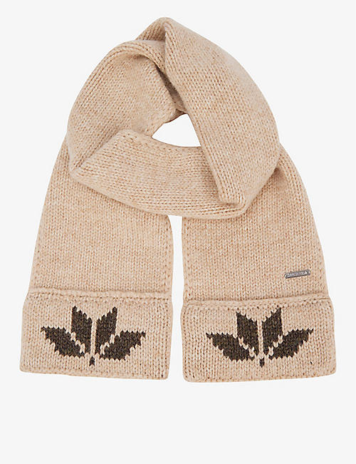 DSQUARED2: Graphic-intarsia wool-knit scarf