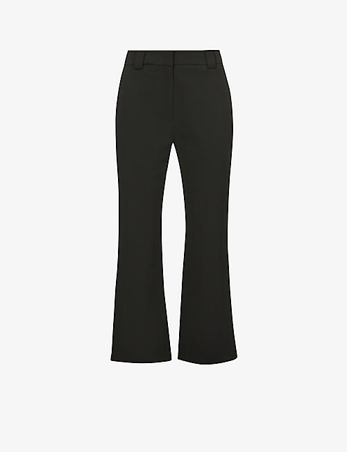 TOVE: Simone crepe-textured straight mid-rise regular-fit cotton-blend trousers