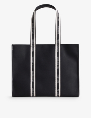 technisch gek Geavanceerde Ted Baker Womens Black Georjey Branded-strap Cotton-canvas Tote Bag |  ModeSens