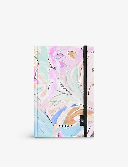 TED BAKER: Floral-print A5 notebook 21cm