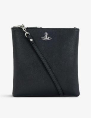 Vivienne Westwood Squire Faux-leather Cross-body Bag In Black