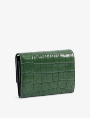 VIVIENNE WESTWOOD Croc-embossed cross-body leather wallet on-chain