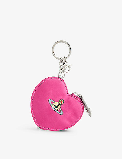 VIVIENNE WESTWOOD: Orb-embroidered recycled-polycotton keyring coin purse