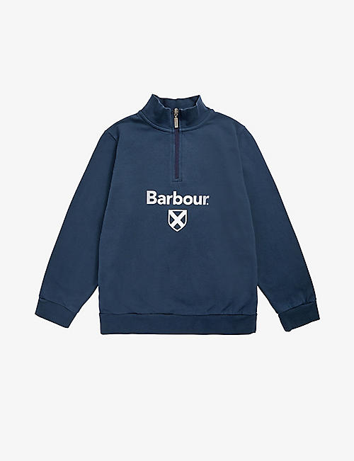 BARBOUR: Floyd logo-print crest cotton-jersey sweatshirt 6-15 years