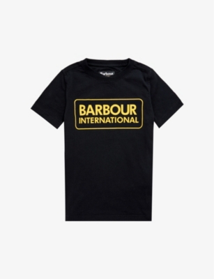 BARBOURINTERNATIONAL：徽标印花棉质 T 恤 6-13 岁