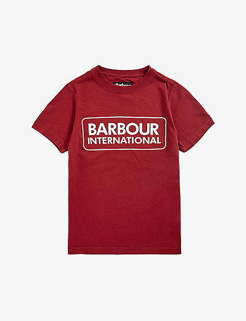 BARBOUR INTERNATIONAL: Logo-print cotton T-shirt 6-15 years