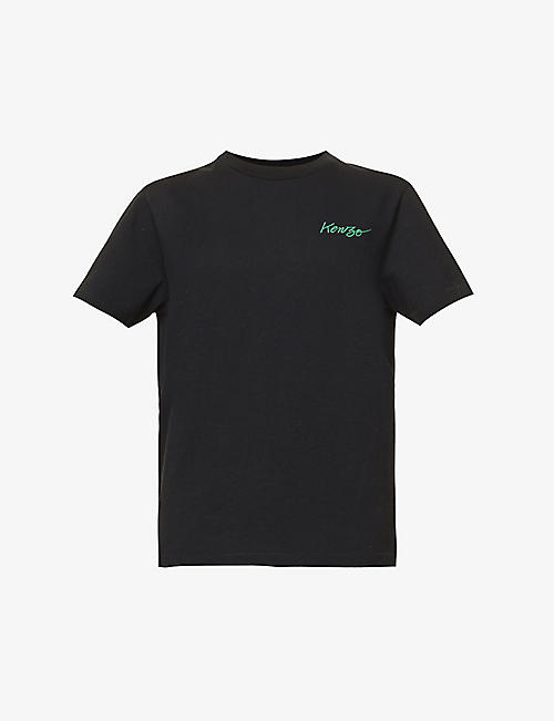 KENZO PARIS: Poppy logo-print cotton-jersey T-shirt