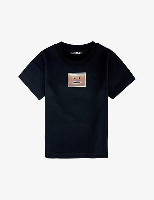 ACNE STUDIOS: Exford face-patch stretch-cotton jersey T-shirt