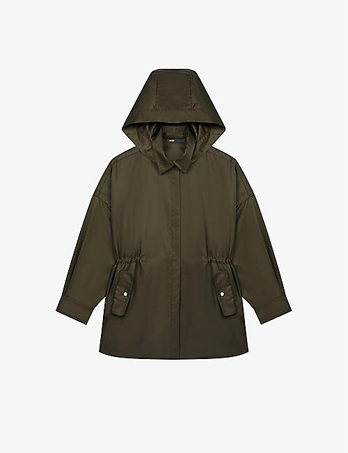 MAJE: Binkiss adjustable-waist hooded shell coat