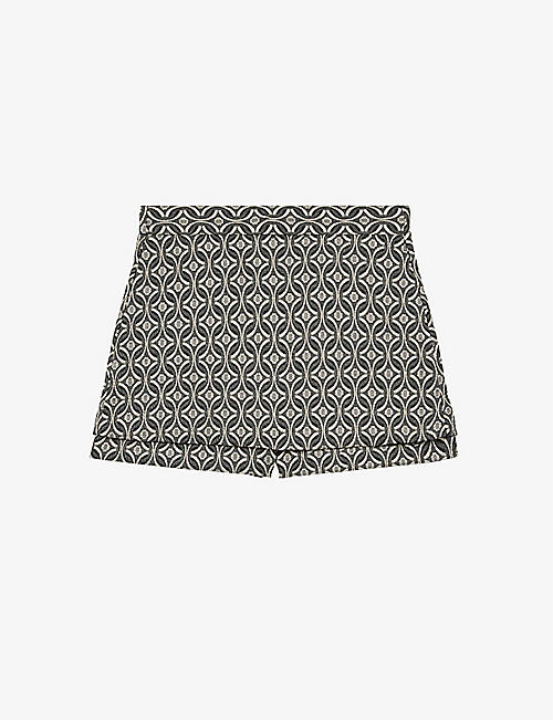 MAJE: Ipaje jacquard-pattern woven shorts