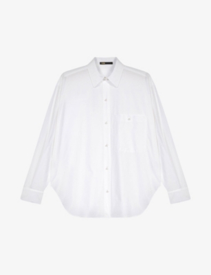 MAJE: Cipuna pearl-button cotton shirt