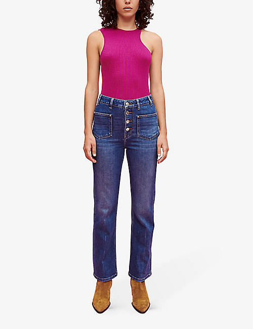 Selfridges & Co Women Clothing Jeans High Waisted Jeans Chrissy high-rise stretch-denim jeans 