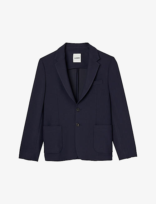 SANDRO: Unstructured single-breasted jersey suit jacket